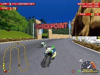 une photo d'Ã©cran de Moto Racer sur Sony Playstation